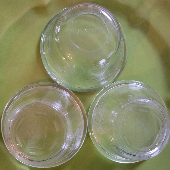 Vintage Ramekin Custard Dishes ~  Fire King (blue) &  GlasBake (2-clear)~ Salsa - Picture 8 of 9